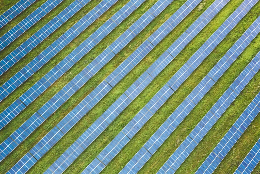 Large solar panel array